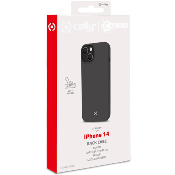 Celly Cromo Soft rubber case iPhone Svart