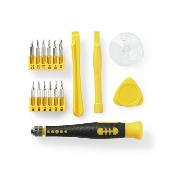 Nedis Phone/tablet repair set | 17-in-1 | Läsplatta / PC / Smartphone | Philips bits | Slitsade bits | Pentalobe-bits | Tri-wing-bits