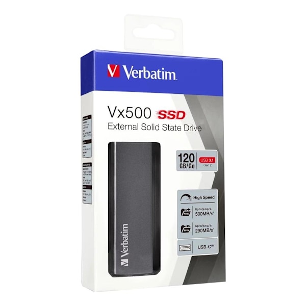 Verbatim Vx500 External SSD USB 3.1 G2 120GB