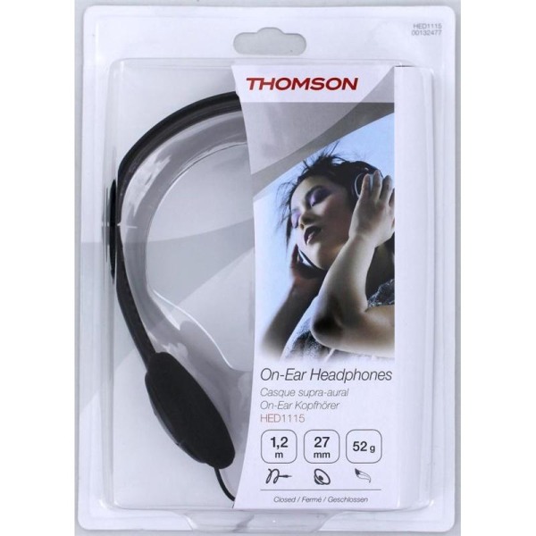 THOMSON HED1115 On-Ear Black Svart