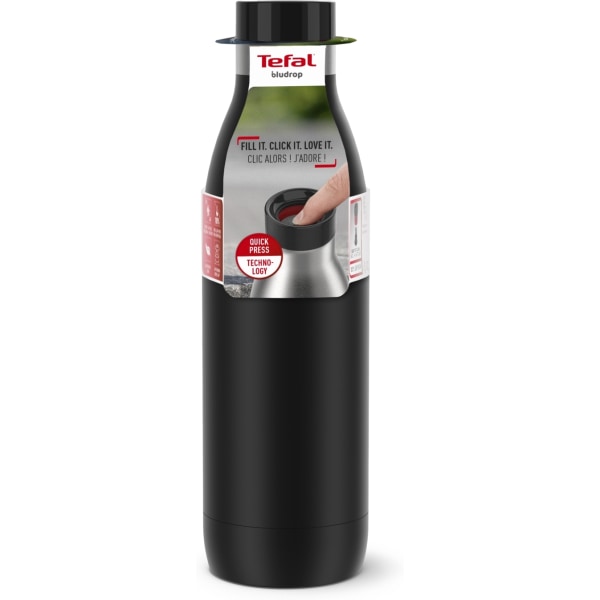 Tefal Bludrop Basic dricksflaska, 0,7 L, svart