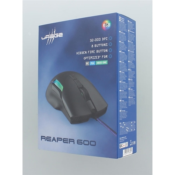 URAGE Mus Gaming Reaper 600 Optisk 32000dpi Sort