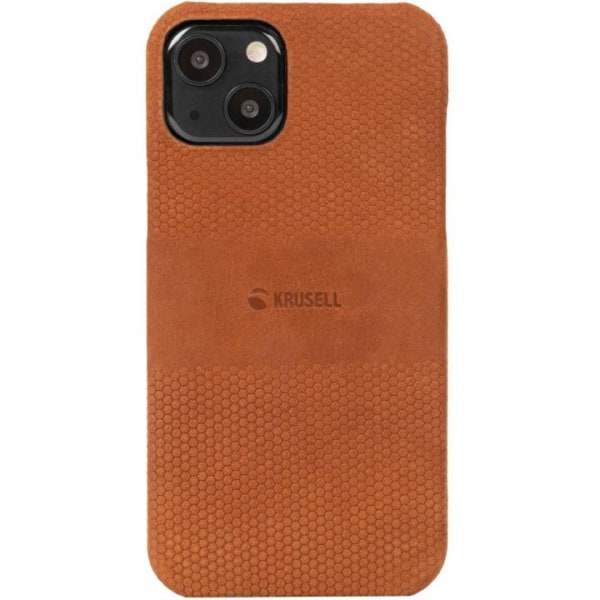 Krusell Leather Cover iPhone 13 Cognac Brun