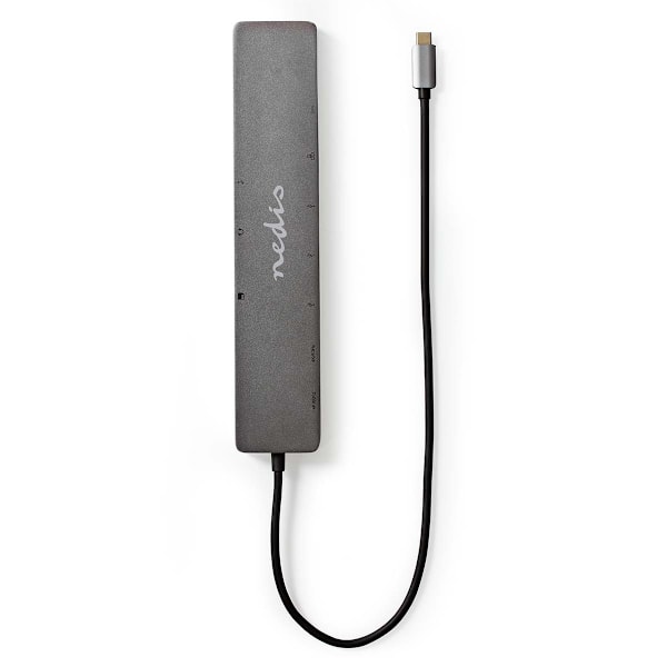 Nedis USB Multi-Port Adapter | USB 3.2 Gen 1 | USB-Câ„¢ Han | Micro SD / RJ45 Hun / SD / 2x HDMIâ„¢ / 2x USB-Câ„¢ / 3x USB-A Hun | 0.40 m | Runde | Gu