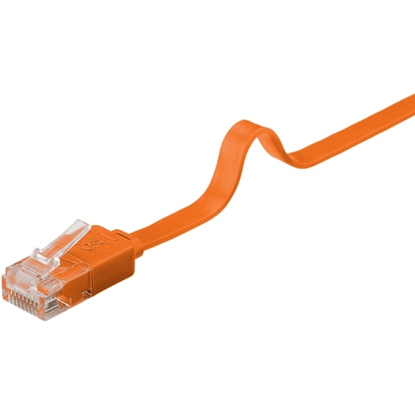 Goobay CAT 6 platt patchkabel, U/UTP, orange kopparledare (CU), 1.5 m