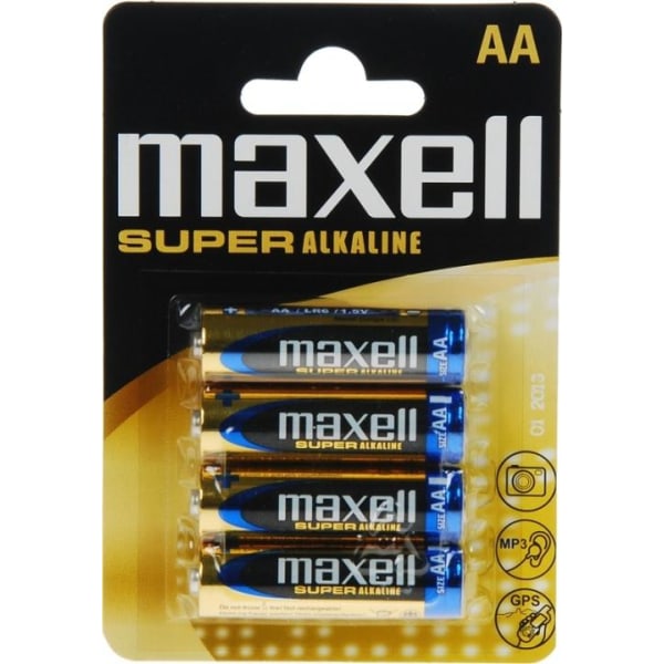 Maxell AA LR06 superalkaliska batterier 4-pack (774409)
