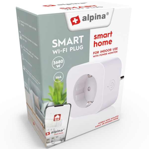 Alpina WiFi Smart Plug 3680W med Energimätning