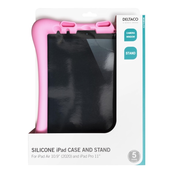 DELTACO Skal i silikon för iPad Air 10,9" (2020/2022) / Pro 11" Rosa