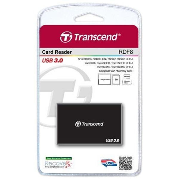 Transcend Multiläsare F8 USB 3.0 Svart (TS-RDF8K)