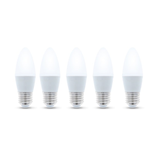 LED-pære E27, 3W, 230V, 3000K, 5-pak, Varm hvid