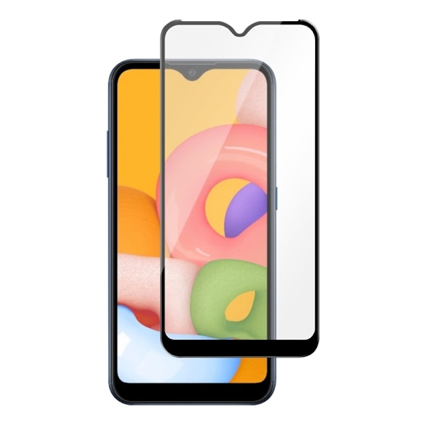DELTACO screen protector, Galaxy A02s, 2.5D full coverage glass Transparent