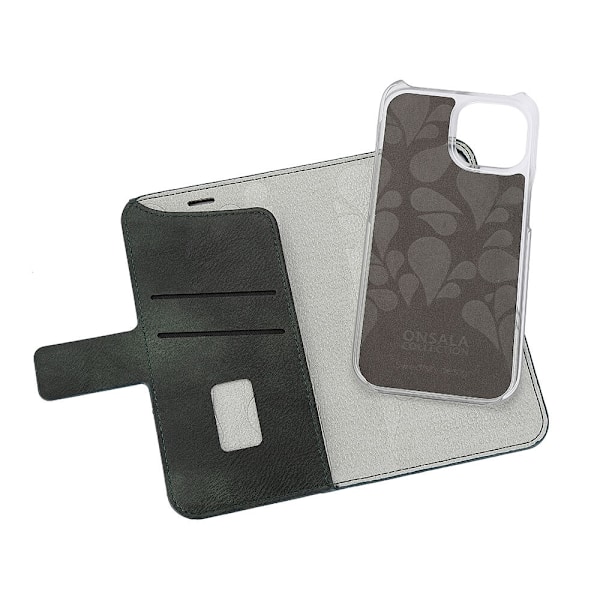 Onsala Wallet Case Eco 2 Card Slots MagSeries Mørkegrøn - iPhone 15 Plus Grön