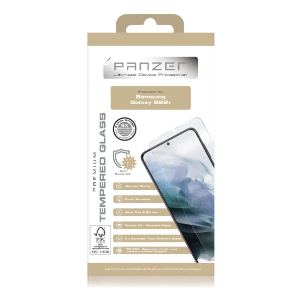 panzer Samsung Galaxy S22+ karkaistu lasi Transparent