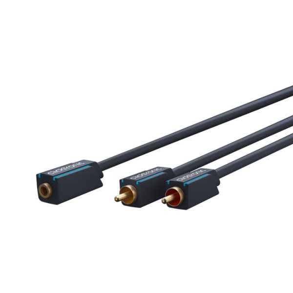 ClickTronic 3,5 mm AUX til RCA adapterkabel, Stereo Premium kabel