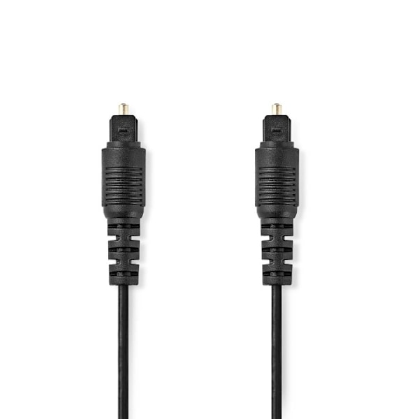 Nedis Optinen Audiokaapeli | TosLink uros | TosLink uros | 2.00 m | Pyöreä | PVC | Musta | Laatikko