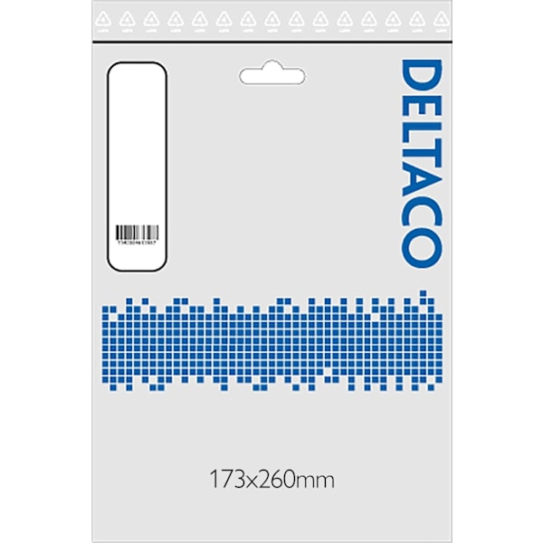 DELTACO U/UTP Cat6 patchkabel,  LSZH (Low Smoke Zero Halogen), <b>flad