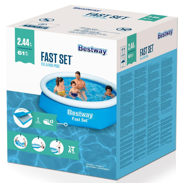 Bestway Pool Fast Set, 244x61 cm, 1880 l