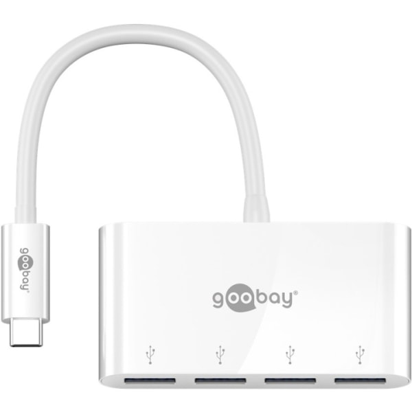 Goobay 4-vägs USB-C™-multiportadapter samtidig anslutning av 4x