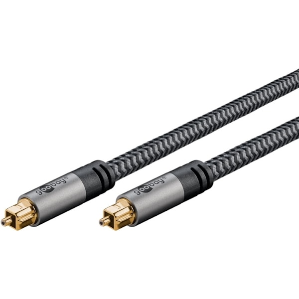 Goobay TOSLINK-kaapeli, 2 m, Sharkskin Grey Toslink-liitin > Toslink-liitin