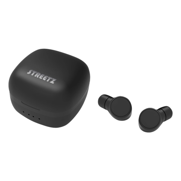Streetz T200 True Wireless in-ear, dual earbuds, charge case, bl Svart