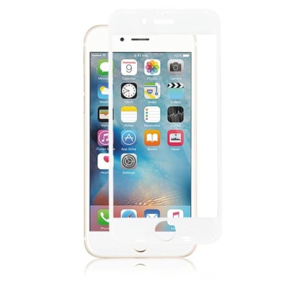 Panzer iPhone 6S/6 Plus, Curved Silicate Glass, White Vit