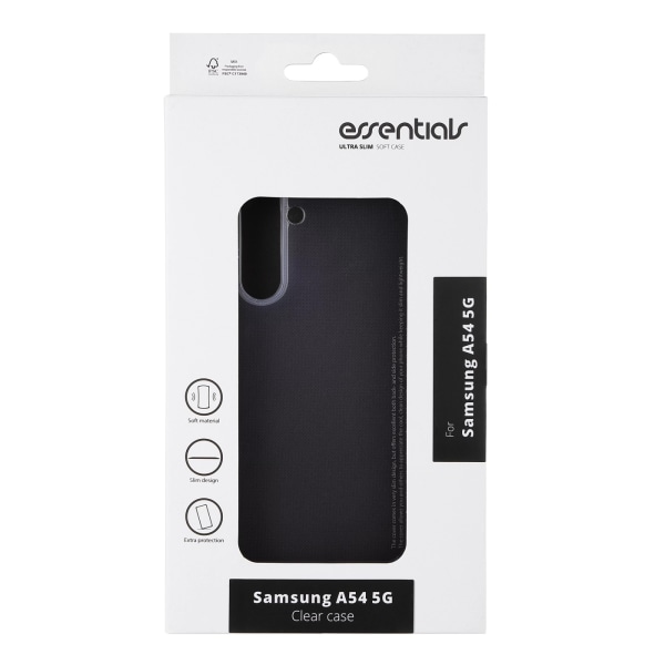 Essentials Samsung Galaxy A54 5G TPU back cover, transparent Transparent