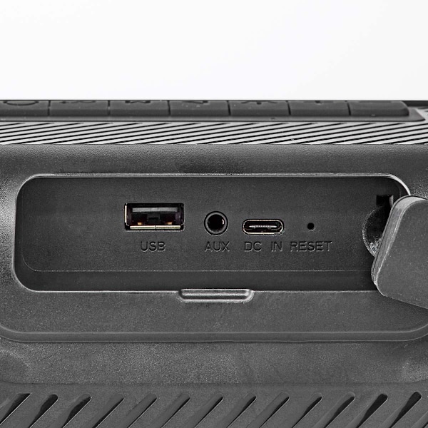 Nedis Bluetooth® Party Boombox | 4.5 timmar | 2.0 | 45 W | Uppspelning av media: AUX / USB | IPX5 | Synkroniseringsbar | Bärhandtag | Festljus | Svart