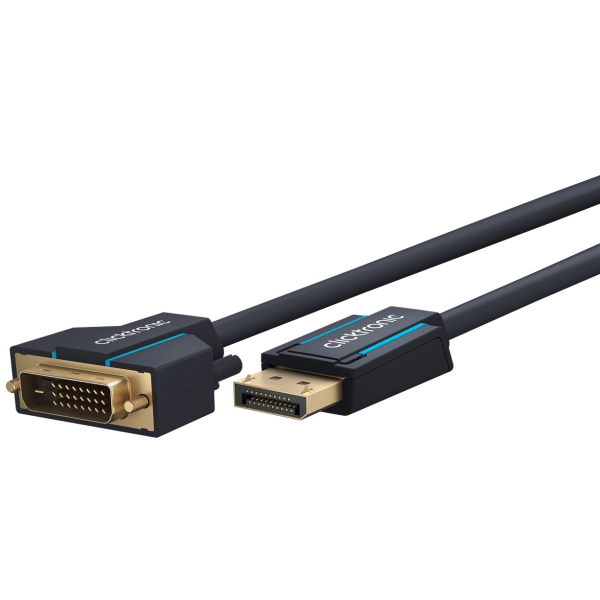 ClickTronic Adapterkabel för aktiv DisplayPortâ„¢ till DVI-D Premiumkabel | 1x DisplayPortâ„¢-kontakt >> 1x DVI-D-kontakt | 2,0 m | WUXGA @ 60 Hz