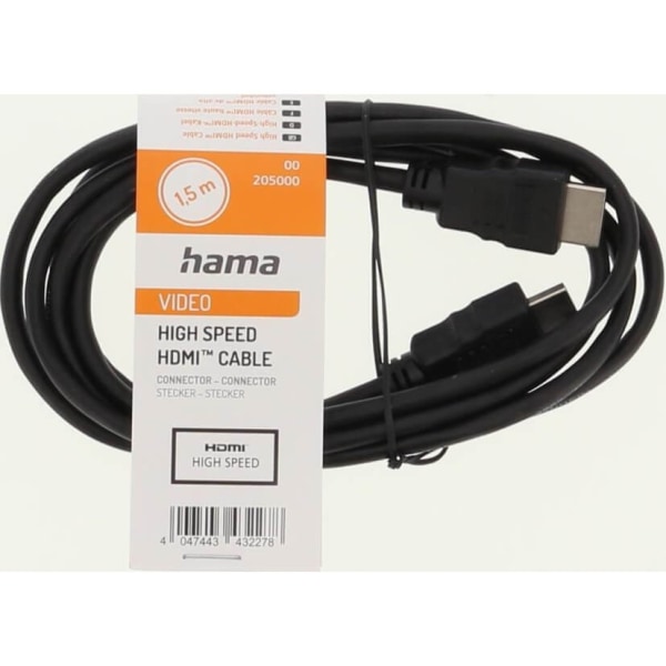 HAMA Cable HDMI High-Speed Black 1.5m