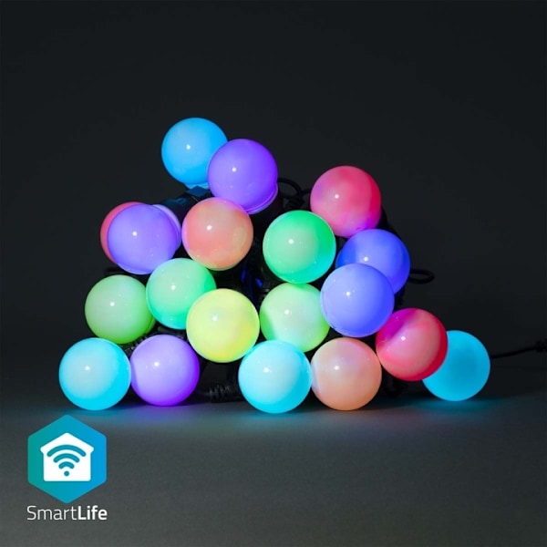 Nedis SmartLife Dekorative Lys | Party Lights | Wi-Fi | Hvid / RGB | 20 LED's | 10 m | Androidâ„¢ | Pærediameter: 50 mm