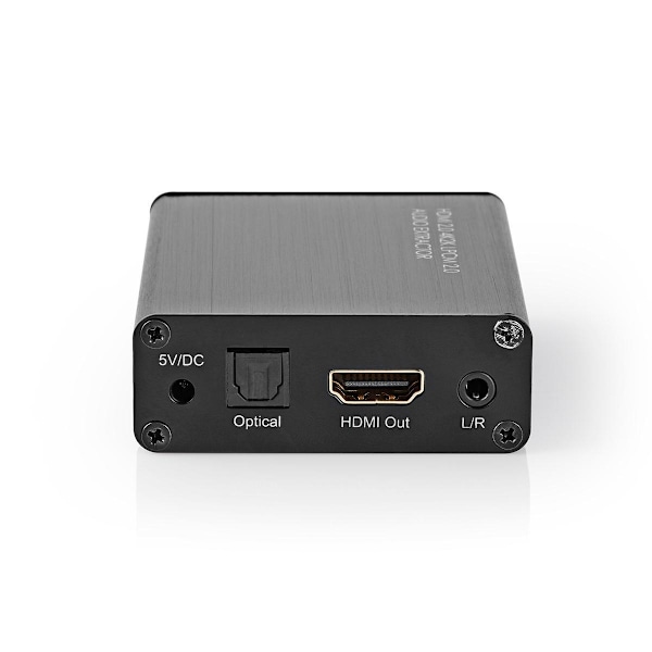 Nedis HDMI ™ Extractor | HDMI™ Input | HDMI™ Output / TosLink Hun / 1x 3.5 mm | Maksimal opløsning: 4K@60Hz | 18 Gbps | Metal | Antracit | Gaveæske