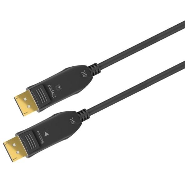 Goobay Optisk DisplayPort™ hybrid-kabel 2.0 (AOC), forgyldt Disp
