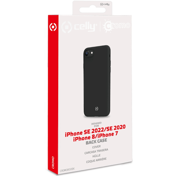 Celly Cromo Soft rubber case iPh 7/8 SE 20/22 Svart