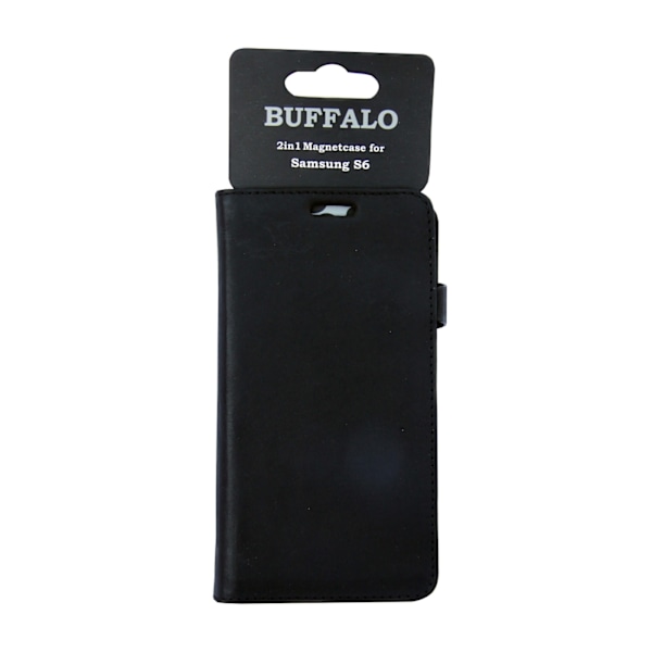 BUFFALO Wallet Læder Samsung S6 Sort Svart