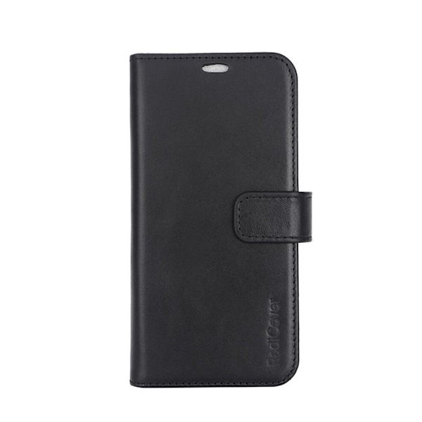 RADICOVER Wallet Case 2i1 Anti-stråling Læder MagS Sort - iPhone 15 Pro Svart