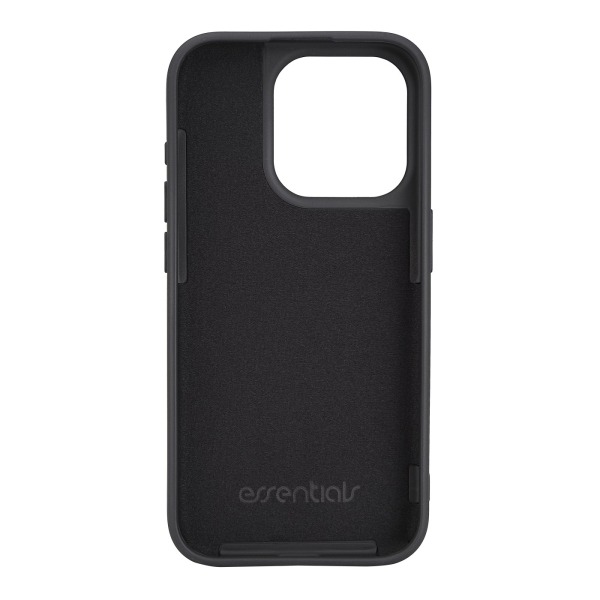 Essentials iPhone 15 Pro silikone bagcover, sort Svart