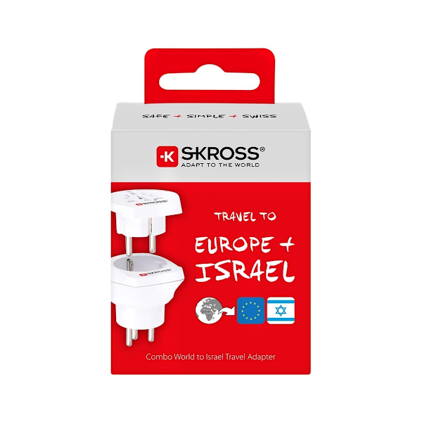 SKROSS Matka-adapteri Yhdistetty - Maailma-Israel Maadoitettu