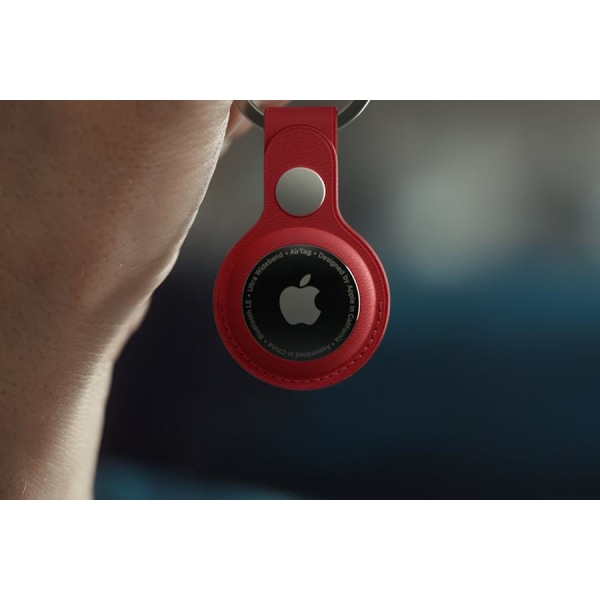 Apple AirTag-loop i läder, Röd