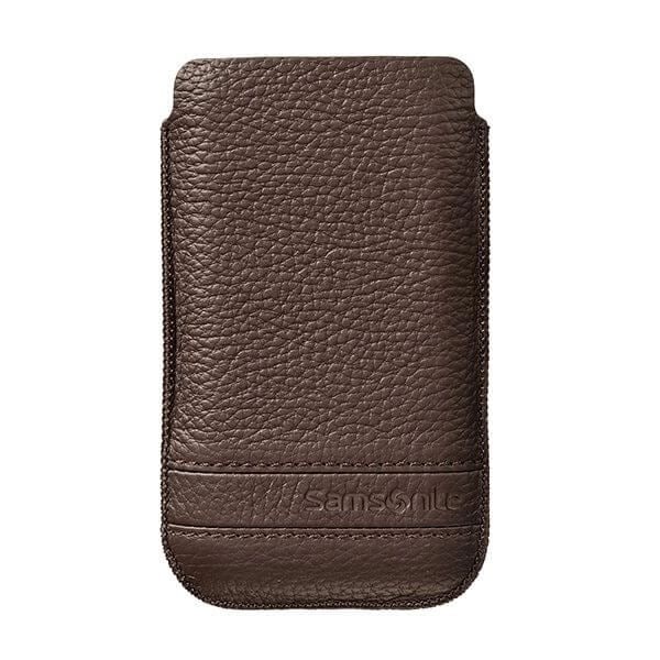 Samsonite Mobile Bag Classic Leather Small Brown Brun