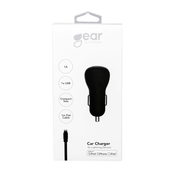 GEAR Lader 12/24V 1xUSB 1A + Lightning Kabel 1.0m MFI