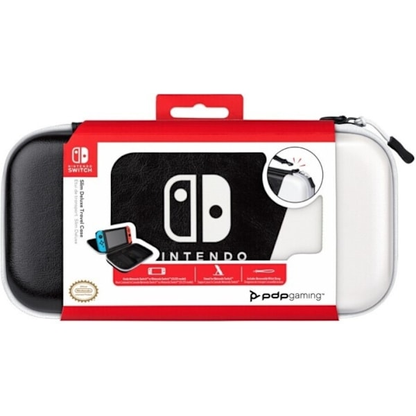 PDP Gaming Slim Deluxe Travel Case Elite – Black/White - Skyddsväska, Switch