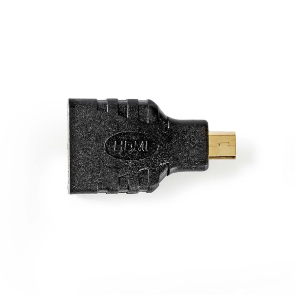 Nedis HDMI™ Adapter | HDMI™ Micro-stik | HDMI ™ -udgang | Guldplateret | Lige | ABS | Sort | 1 stk. | Box