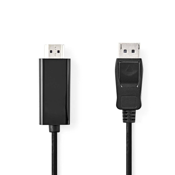 Nedis DisplayPort kaapeli | DisplayPort uros | HDMI™ liitin | 4K@30Hz | Niklattu | 1.00 m | Pyöreä | PVC | Antrasiitti | Laatikko