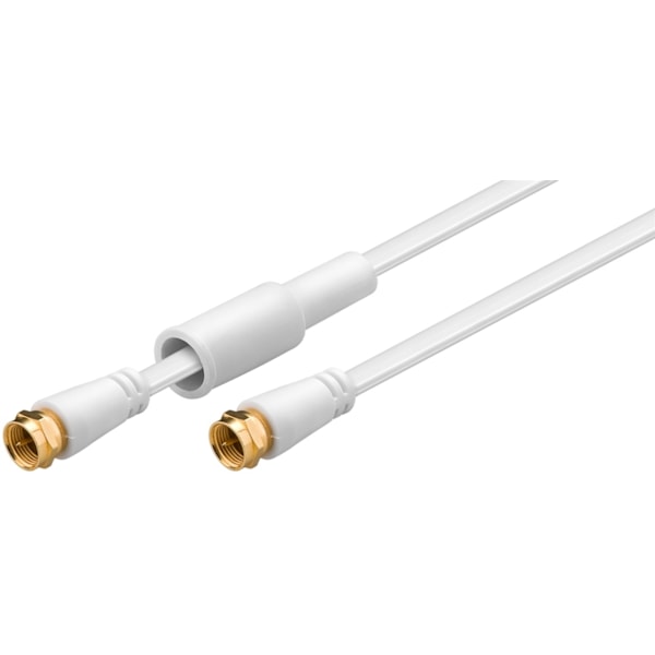 Goobay Platt SAT-antennkabel (80 dB), dubbelskärmad, väderskyddad guldpläterad, F-plugg > F-plugg (helt avskärmad), 7.5 m
