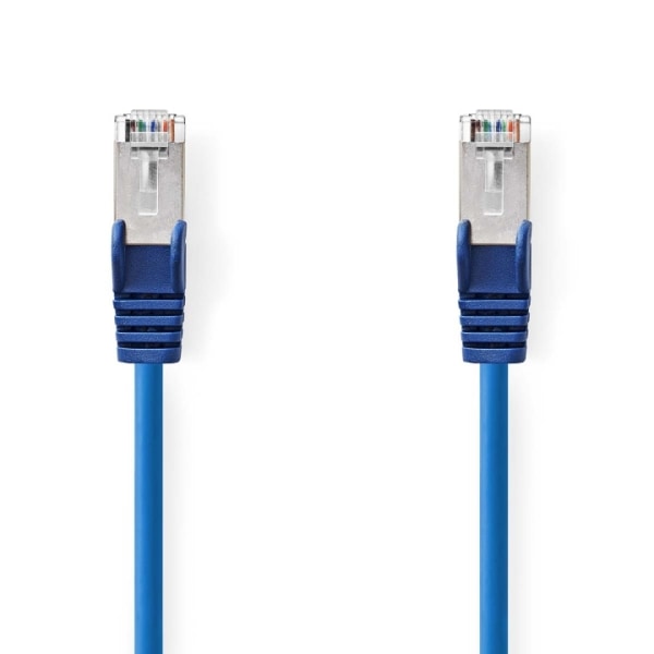 Nedis CAT5e netværkskabel | SF/UTP | RJ45 Han | RJ45 Han | 3.00 m | Runde | PVC | Blå | Label