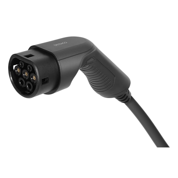 DELTACO e-Charge, kaapeli Type 2 - Type 2, 3-vaihe, 16A, 5m, musta