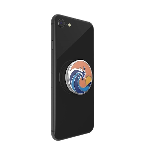 PopSockets Enamel Ride The Wave Coral Avtagbart Grip med Ställfunktion Premium