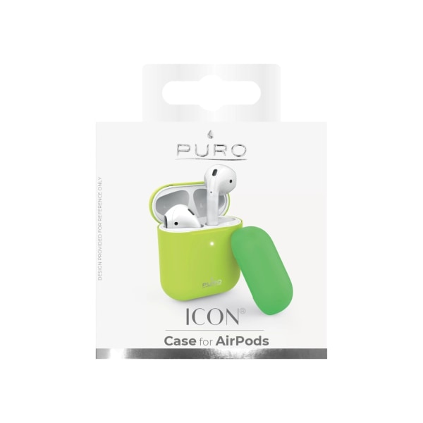 Puro Icon Fluo, Silicone Case för AirPods, Gul
