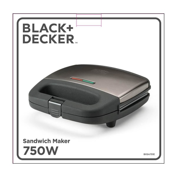 BLACK+DECKER Smörgåsgrill 2-Skivors 750W