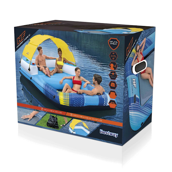 Bestway Gigantisk Badflotte Flytande Ö. 3 x 2 meter - för 4 personer